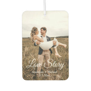 love story ,wedding photo anniversary  air freshener
