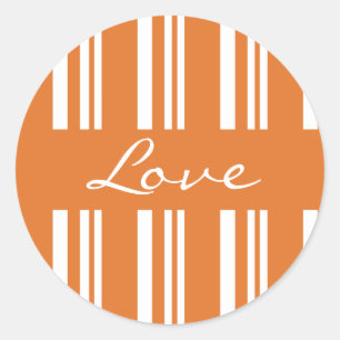 Love Striped Envelope Sticker Seal