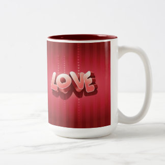 Love Stripes Two-Tone Coffee Mug