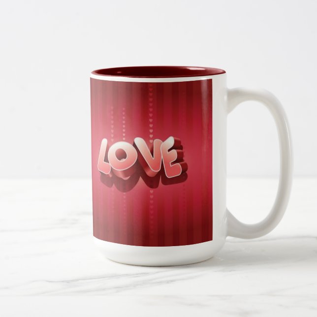 Love Stripes Two-Tone Coffee Mug (Right)