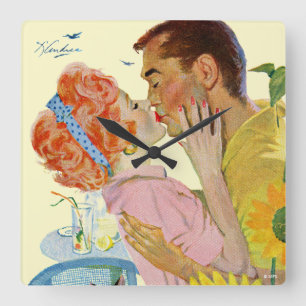 Love-Struck 2 Square Wall Clock