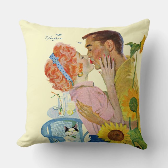 Love-Struck Throw Pillow (Front)