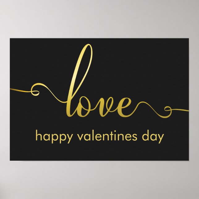 "Love" Stylish Valentines Day Poster (Front)