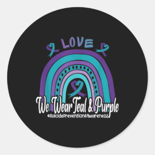 Love Suicide Prevention Awareness  Classic Round Sticker