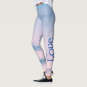 Love Summer Blue Yoga Pantalons, Leggings