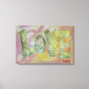 Love Summer Glow Painting Canvas Print