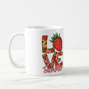 Love Summer Strawberry Coffee Mug   Bonjour été 