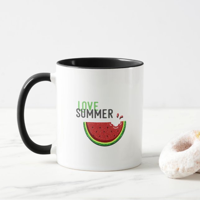 Love Summer Watermelon mug (With Donut)