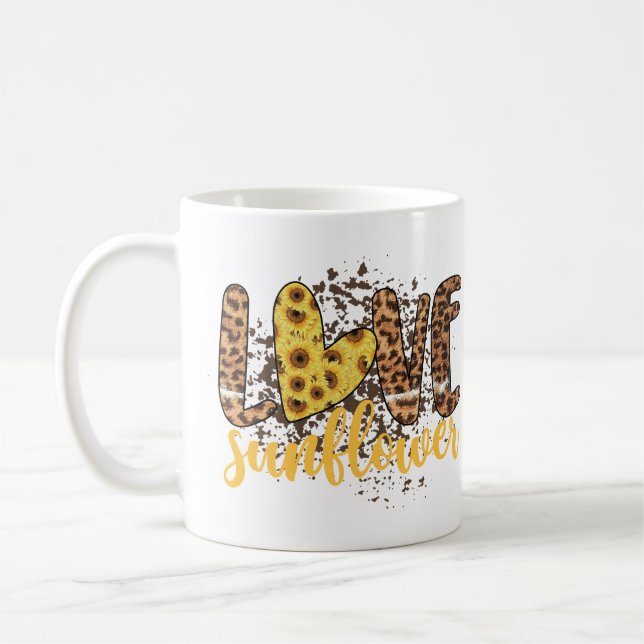 Love Sunflower Coffee Mug (Left)