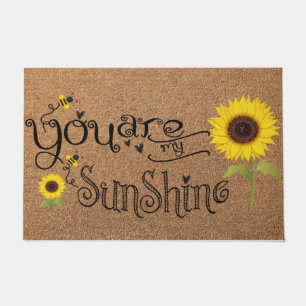 Love Sunflower Doormat, Sunflower Quotes Mat
