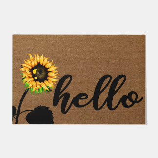 Love Sunflower Doormat, Sunflower Quotes Mat