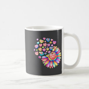Love Sunflower Hearts Candy Valentines Day Womens  Coffee Mug