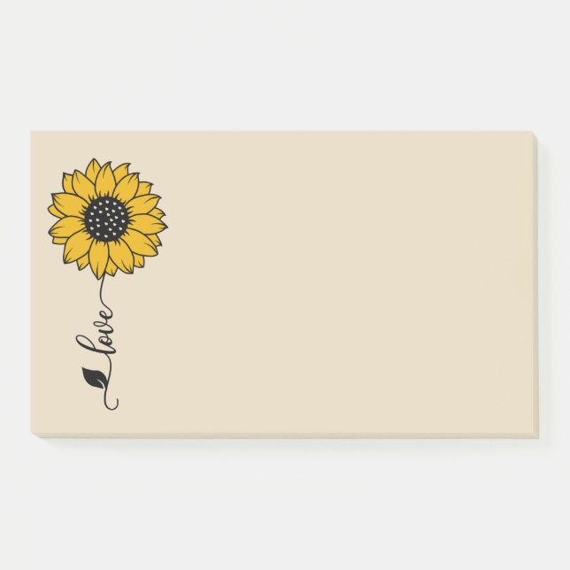 Love Sunflower  Post-it Notes (Front)