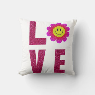 Love Sunflower Throw Pillow