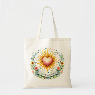 "Love & Sunshine" Sac fourre-tout Coeur et Soleil