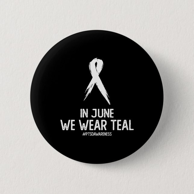 Love Support Ptsd Post Traumatic Stress Disorder A 2 Inch Round Button (Front)