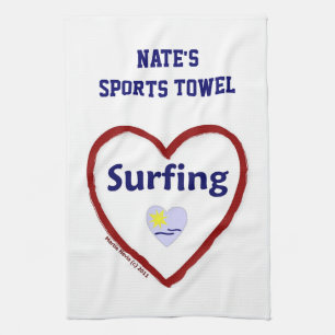 Love Surfing - Serviette de sport (Personnaliser)