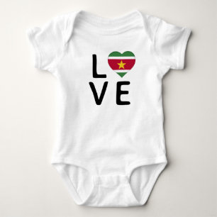 Love - Suriname Flag Baby Bodysuit