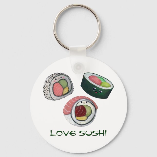 Love Sushi Keychain (Front)