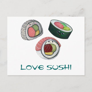 Love Sushi Postcard