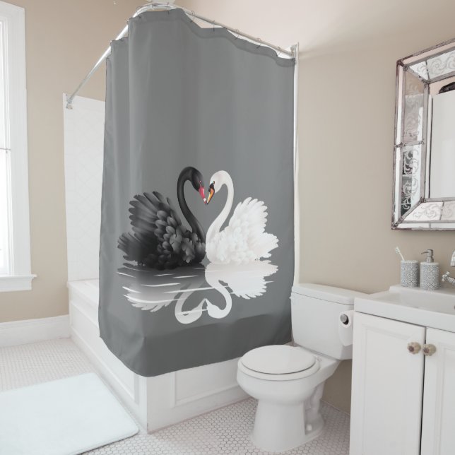 " Love Swan " Beautiful Black & White Swan (In Situ)