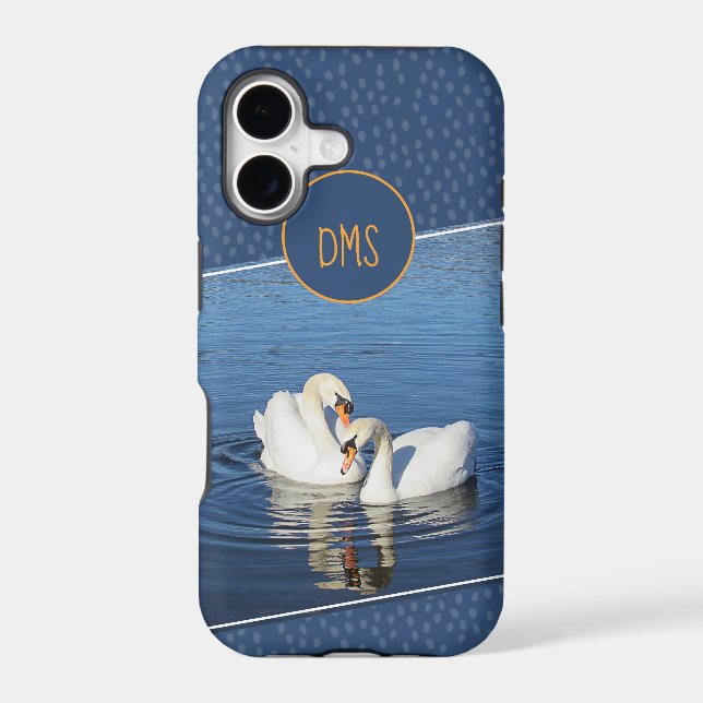 Love Swans Blue Monogram (Back)