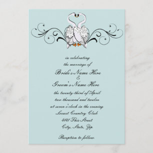 Love Swans Faire-part de mariage