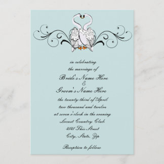 Love Swans Faire-part de mariage