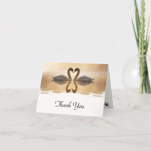Love Swans Wedding Thank You Card