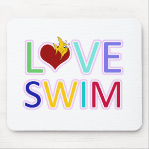 LOVE SWIM MOUSE PAD