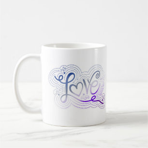 Love Swirl Doodle Butch Lesbian Pride Flag Letteri Coffee Mug