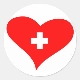 Love Switzerland - Swiss heart sticker
