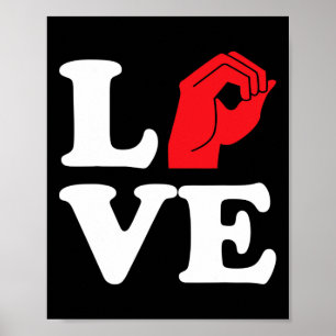 Love Symbol Asl  Poster