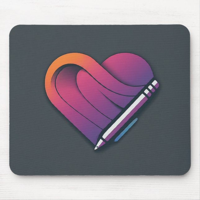 Love Symbol Pen Mouse Pad (Front)