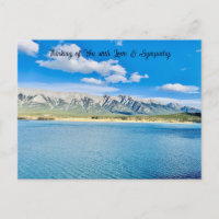 Love & Sympathy Mountain Range Western Postcard