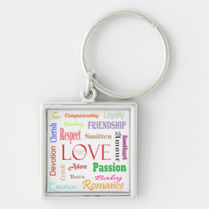 Love Synonyms by Shirley Taylor Keychain