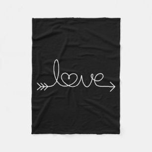 Love T Shirt Women Men Heart Arrow Graphic Valenti Fleece Blanket