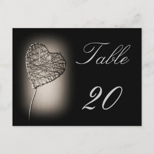 Love Table Number Postcard