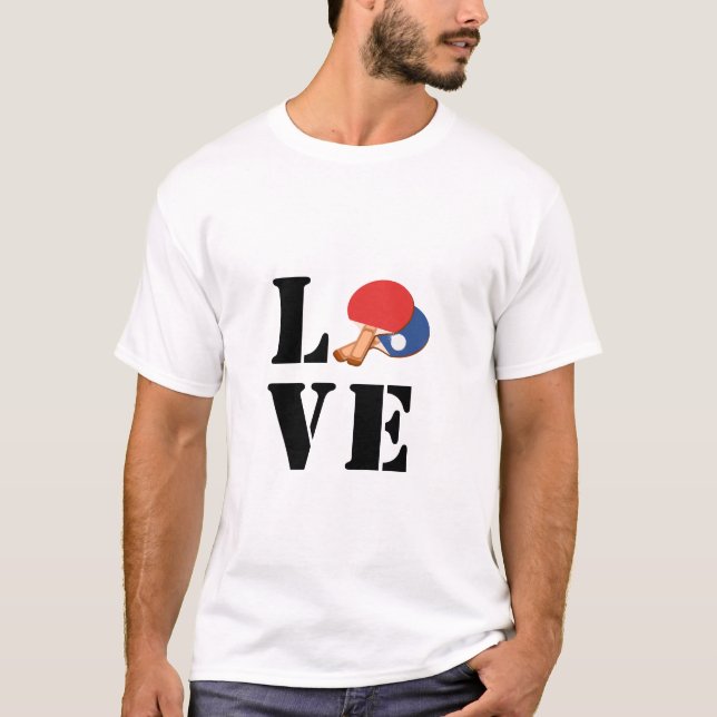 Love Table Tennis Homme T-Shirt de base (Devant)