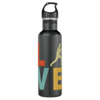 Love Table Tennis Player Ping Pong Paddle Retro Vi 710 Ml Water Bottle