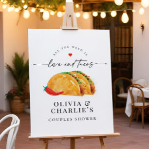 Love & Tacos Couples Fête des mariées Affiche de b