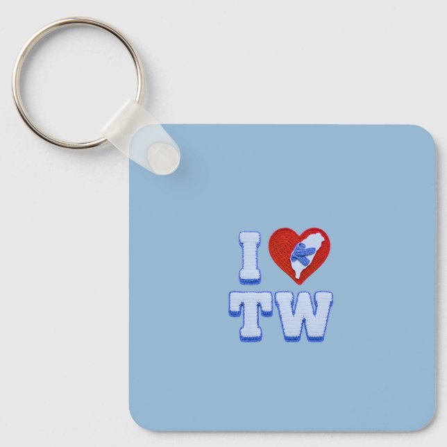 Love Taiwan slippers Keychain (Front)