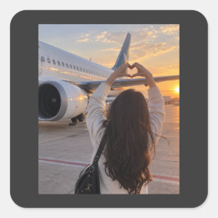 Love Takes Flight Square Sticker