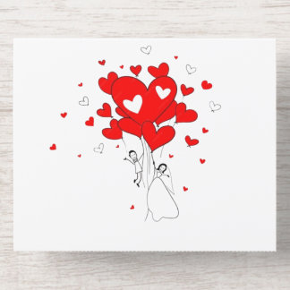 Love Takes FlightI Whimsical Heart Balloon Wedding All In One Invitation