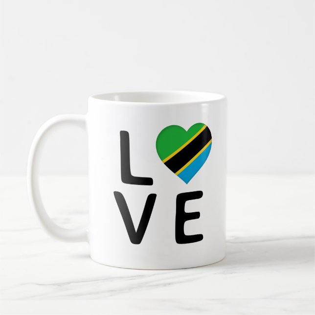 Love - Tanzania Flag Coffee Mug (Left)