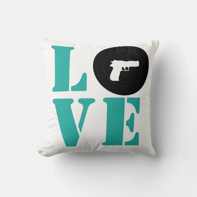 LOVE Target Throw Pillow (Front)