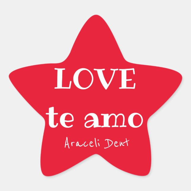 LOVE te amo Stickers (Front)
