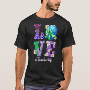 Love Teacher Life Bunny Easter Cute Happy Rabbit E T-Shirt