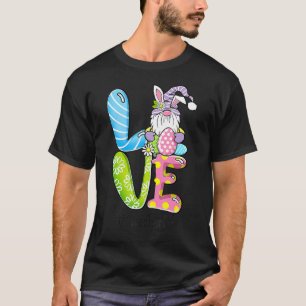 Love Teacher Life Easter Gnome Egg Hunting Basket T-Shirt