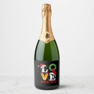 Love Teacher Squad , Funny Teachers Christmas Sparkling Wine Label